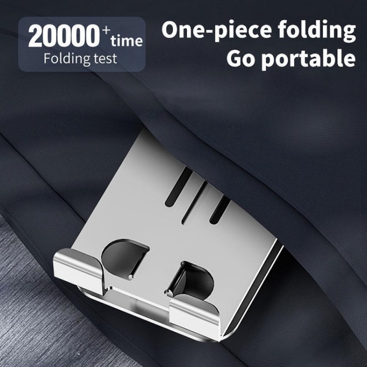 Desktop 360-degree Rotating Foldable Mobile Phone Holder, Color: Carbon Steel White Desktop 360-degree Rotating Foldable Mobile Phone Holder, Color: Carbon Steel White