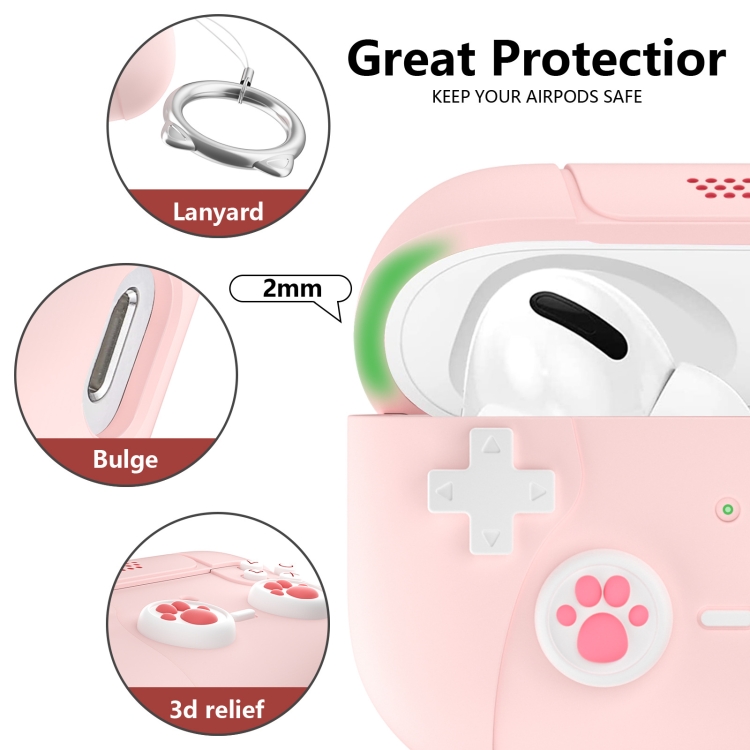 For AirPods Pro 2 Earphone Silicone Protective Case Cat Claw Cover(Light Blue) For AirPods Pro 2 Earphone Silicone Protective Case Cat Claw Cover(Light Blue)