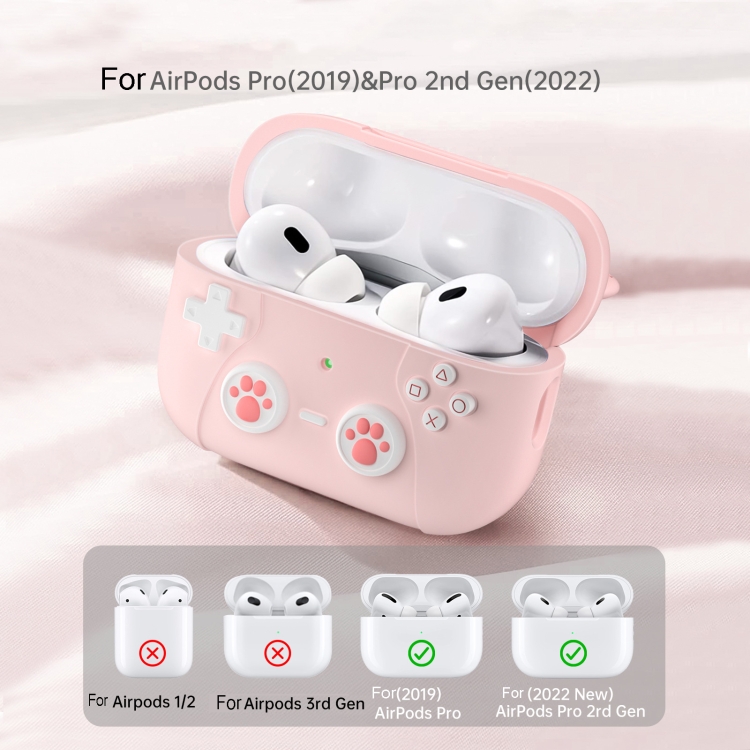 For AirPods Pro 2 Earphone Silicone Protective Case Cat Claw Cover(Light Blue) For AirPods Pro 2 Earphone Silicone Protective Case Cat Claw Cover(Light Blue)
