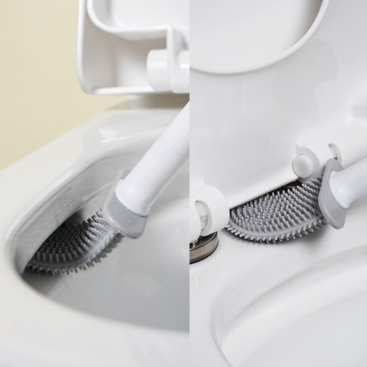 2 pièces CD022 pince de brosse de toilette en caoutchouc souple pas de  brosse de nettoyage d'espace mort, Style : vidange (blanc lune)