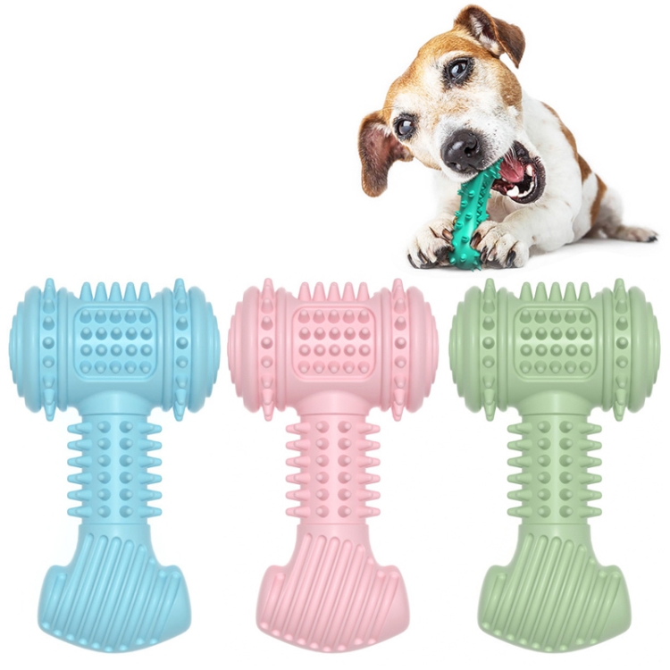 BG5045 TPR Juguetes para masticar mascotas Palo de dentición para perros con forma de martillo (Azul) - B1
