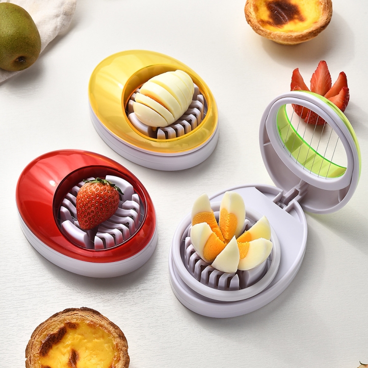 Cup Slicer - [New] Fruit Slicer Cup Egg Slicer, Stainless Steel Banana Strawberry Cutter, Quickly Making Soft Fruits, Vegetables Cutting Kitchen