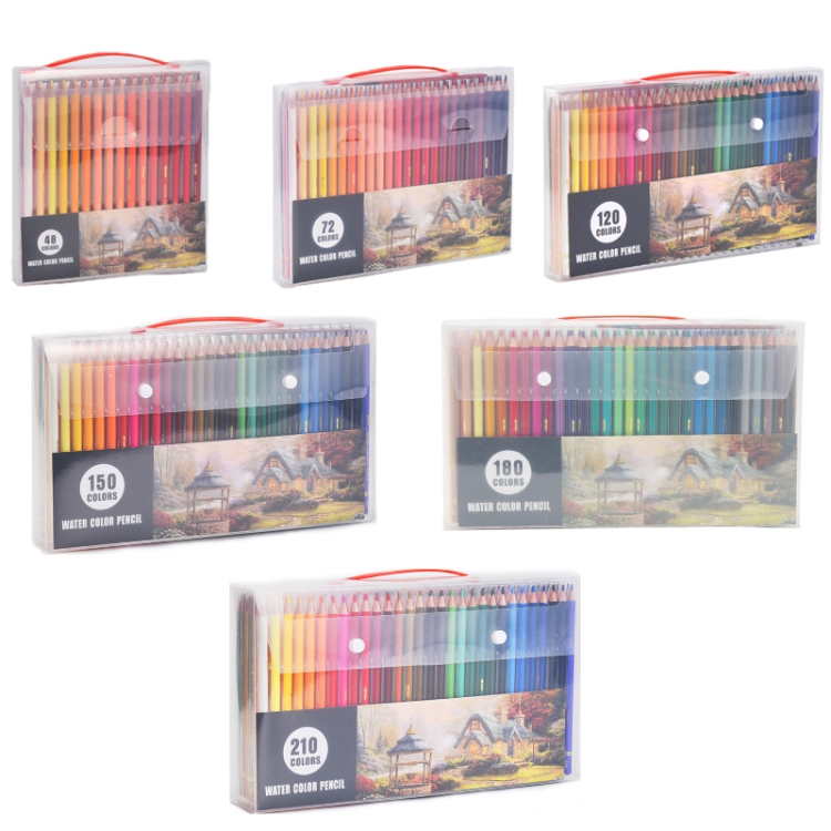 Ensemble de crayons de couleur peints à la main de base soluble