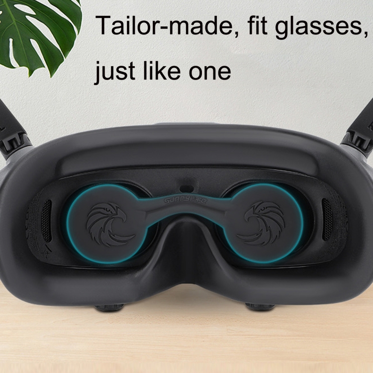 Para DJI Goggles 2 Sunnylife AT-BHT565 Cubierta protectora de lente a prueba de polvo VR Gafas Cubierta de silicona (Negro) - B7