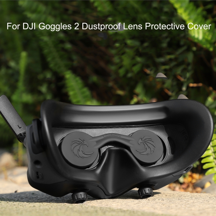 Para DJI Goggles 2 Sunnylife AT-BHT565 Cubierta protectora de lente a prueba de polvo VR Gafas Cubierta de silicona (Negro) - B8