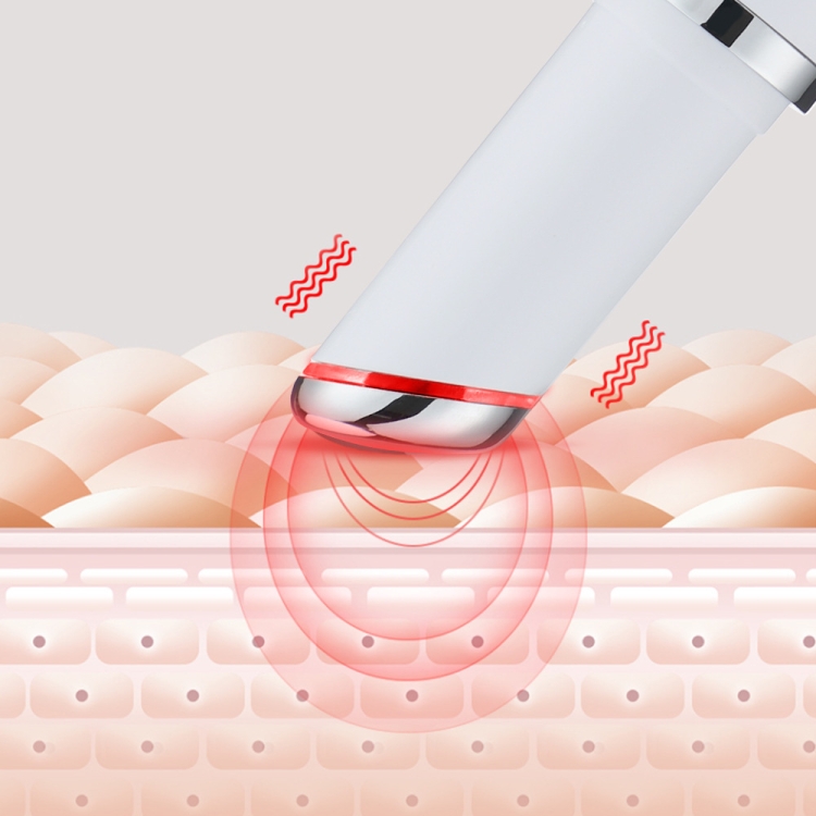 Eye Vibration Heating Massage Pen Removing Eye Wrinkle and Importing Massager  Beauty Instruments(White)
