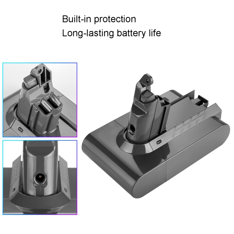 Batterie Li-ion pour aspirateur à main Dyson V8 - Gris - 21.6V 3.5Ah
