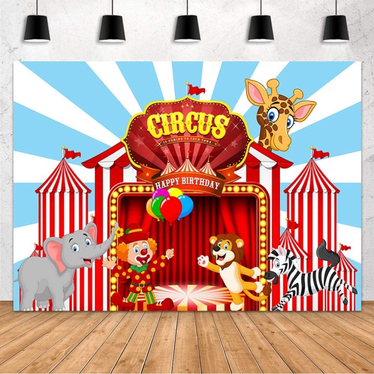 Banner di decorazioni per feste di carnevale sullo sfondo del circo 2 pezzi  per compleanno 180 x 110 cm