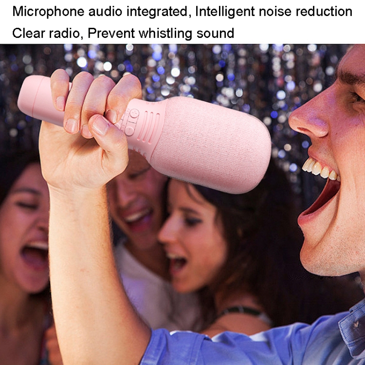 K9 Micrófono inalámbrico Bluetooth Micrófono para cantar en el teléfono móvil (Negro) - B7