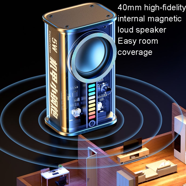 REMAX RB-M68 Transparent Mecha Wireless Bluetooth Speaker Desktop Small Speaker(Orange) REMAX RB-M68 Transparent Mecha Wireless Bluetooth Speaker Desktop Small Speaker(Orange)