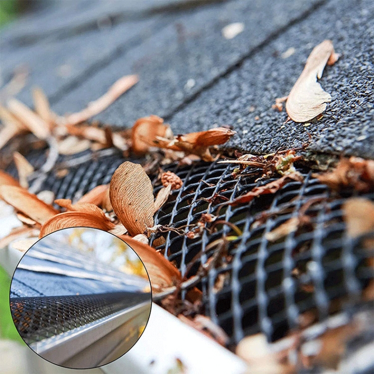 Plastic Gutter Guard Prevent Leaves Or Debris From Clogging Downspouts And Drains Width X