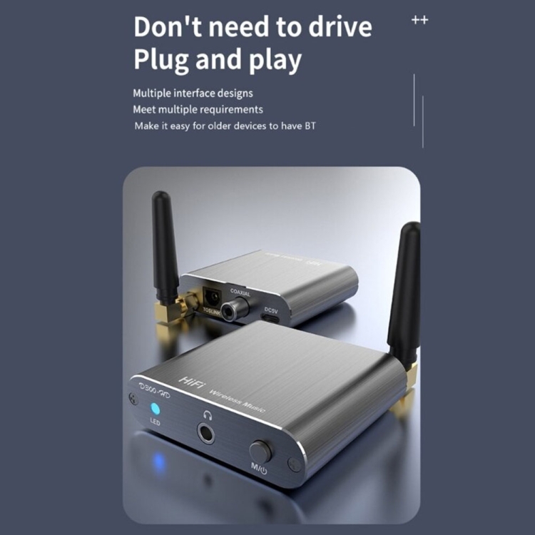 Bluetooth 5.2 Audio Receiver 3.5MM AUX Coaxial Fiber APTX HD Bluetooth Adapter Bluetooth 5.2 Audio Receiver 3.5MM AUX Coaxial Fiber APTX HD Bluetooth Adapter