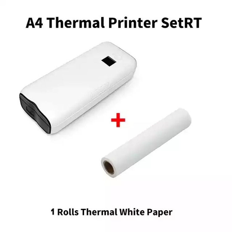Impresora sin tinta A4 Inicio Mini teléfono móvil Bluetooth Impresora térmica de trabajo con papel de 50 piezas - B1