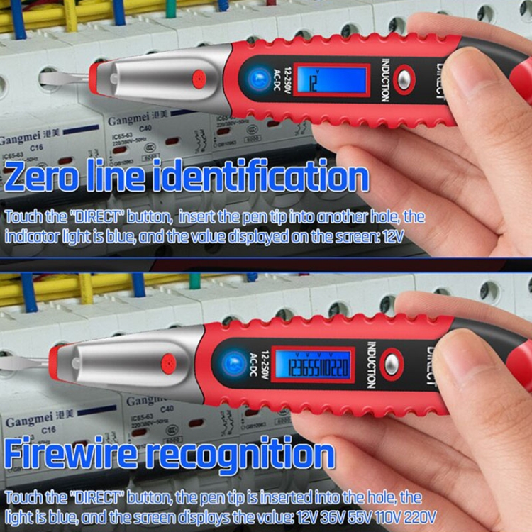 ANENG VD700 2pcs Sound and Light Alarm Non-contact Digital Display ...