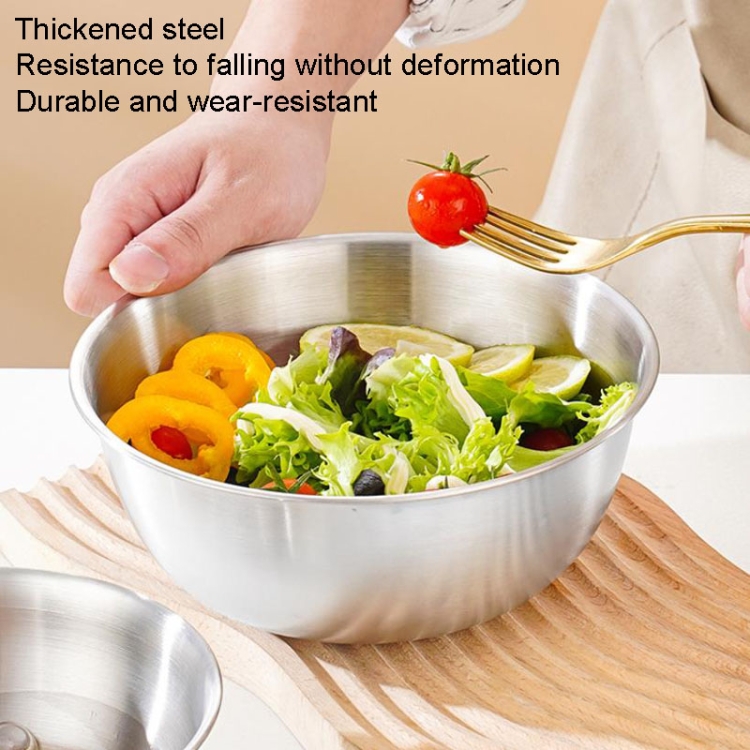 304 Stainless Steel Bowls Set Basin Kitchen Thicken Salad Mixing