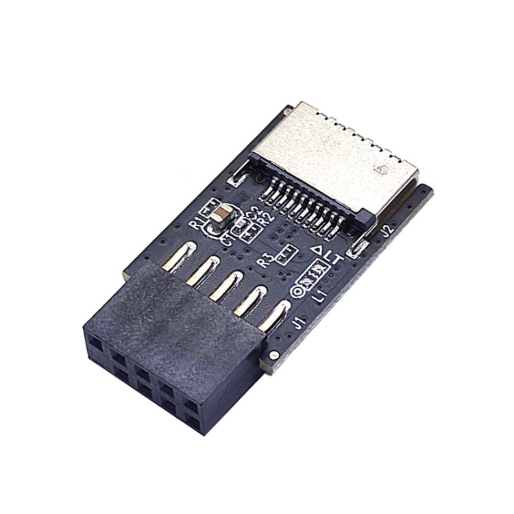 Cabecera del panel frontal USB 2.0 Adaptador interno USB de 9 pines a USB 2.0 tipo E - 1