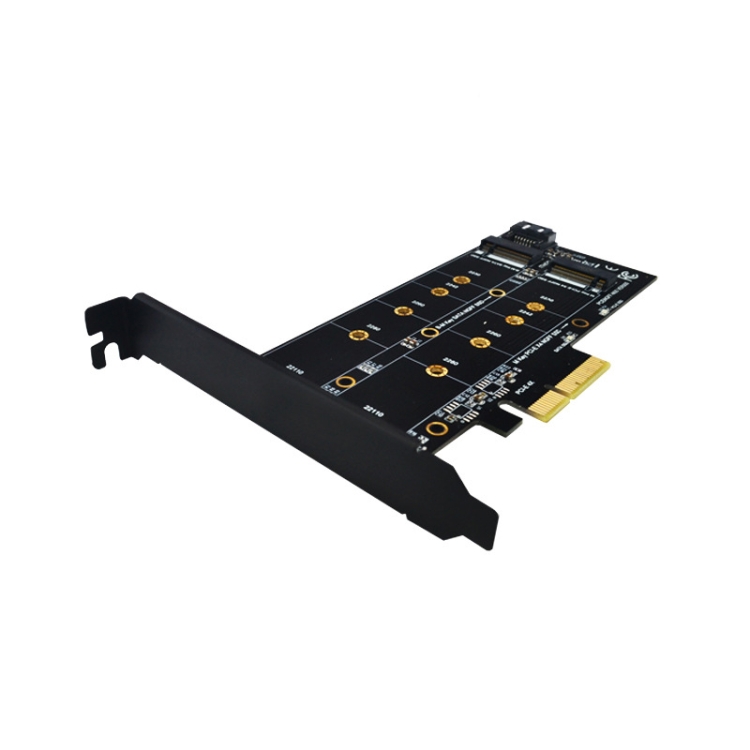 Tarjeta adaptadora M.2 PCIe SSD PCIE 4x a M.2 Key M B Tarjeta de interfaz dual - 4