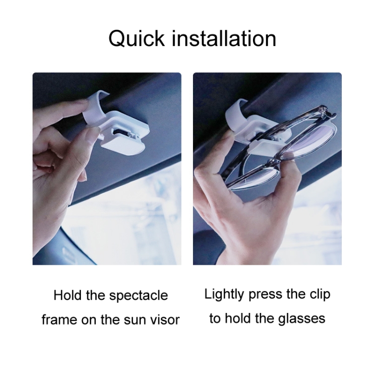 Clip per occhiali da auto Clip multifunzionale per la conservazione della  scheda parasole, colore: bianco grigio