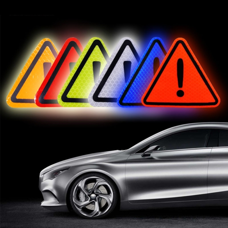 10 stücke Auto Schwanz Dreieck Reflektierende Aufkleber Sicherheit Warnung  Gefahr Zeichen Auto Aufkleber (Rot)
