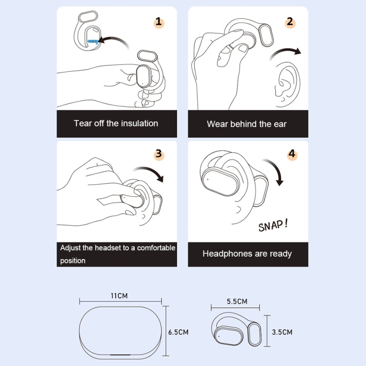 Air Conduction Ear-Hanging LED Digital Display Wireless ENC Noise Reduction Sports Bluetooth Earphones(Black) Air Conduction Ear-Hanging LED Digital Display Wireless ENC Noise Reduction Sports Bluetooth Earphones(Black)