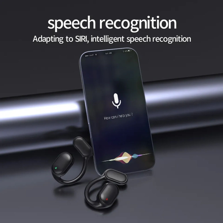 Air Conduction Ear-Hanging LED Digital Display Wireless ENC Noise Reduction Sports Bluetooth Earphones(Black) Air Conduction Ear-Hanging LED Digital Display Wireless ENC Noise Reduction Sports Bluetooth Earphones(Black)