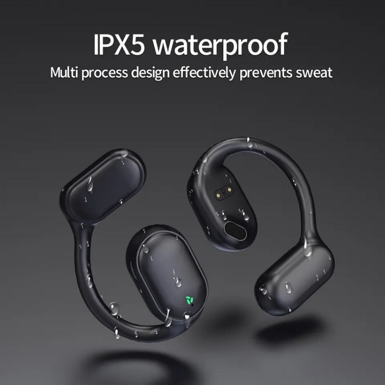 Air Conduction Ear-Hanging LED Digital Display Wireless ENC Noise Reduction Sports Bluetooth Earphones(Black) Air Conduction Ear-Hanging LED Digital Display Wireless ENC Noise Reduction Sports Bluetooth Earphones(Black)