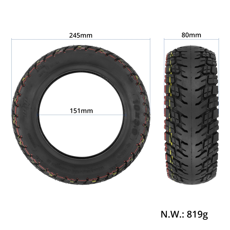 10 Inch 10x2.5 Electric Scooter Off-road Non-slip Solid Tyre 37mm