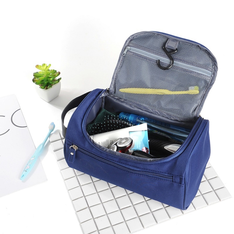 Bolsa de almacenamiento de artículos de tocador de viaje horizontal Bolsa de cosméticos impermeable (Azul cielo) - B4