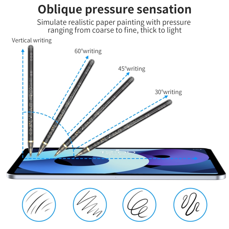 AhaStyle PE03 para iPad 2018-2022 Series Pluma de pantalla táctil transparente de larga espera de carga rápida - 4