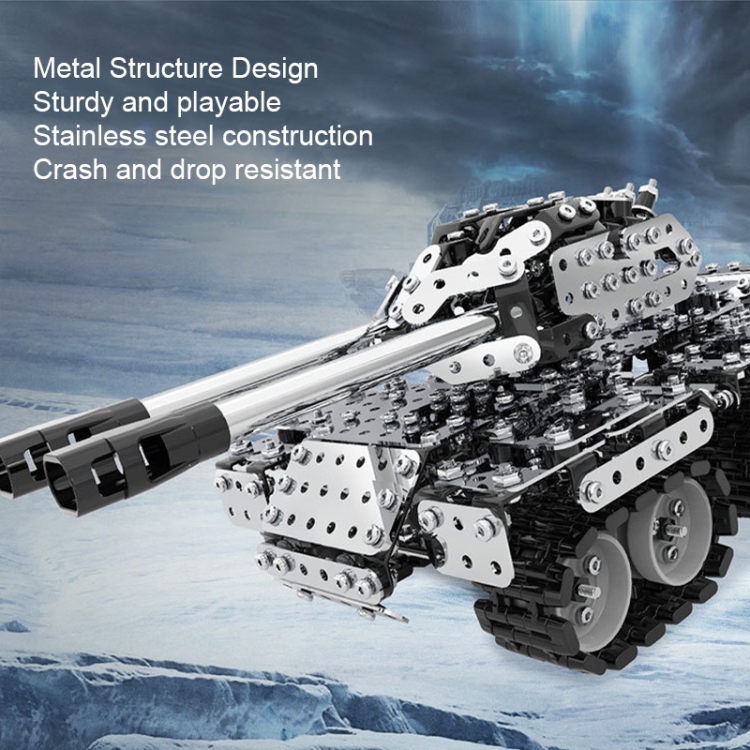 952pcs Remote Control Tank 3D Metal Model Precision Mechanical