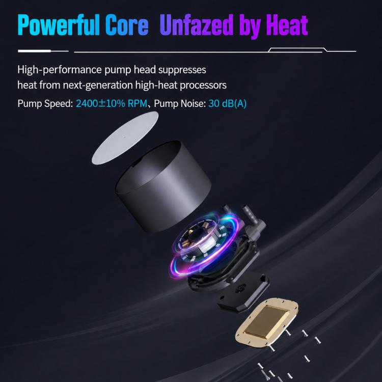 EVESKY Water Cooler Cpu Fan RGB Fan Liquid Heatsink Integrated Radiator ...