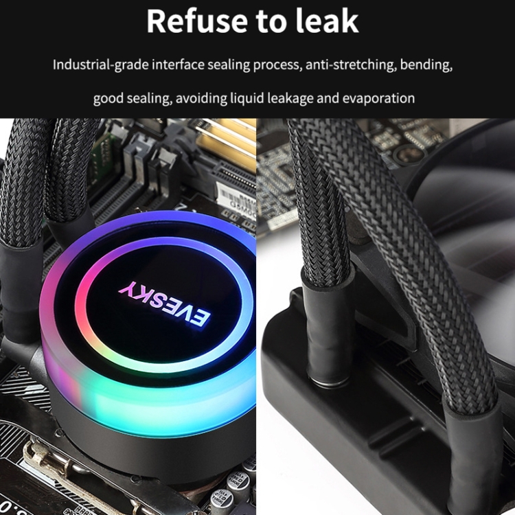 EVESKY Water Cooler Cpu Fan RGB Fan Liquid Heatsink Integrated Radiator