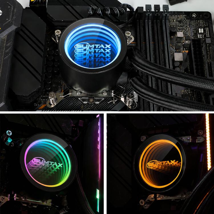 EVESKY Water Cooler Cpu Fan RGB Fan Liquid Heatsink Integrated Radiator ...