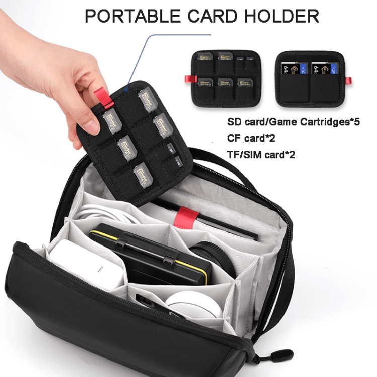 Portable Digital Bag Multi-function Data Line Classification Storage Bag(Black) Portable Digital Bag Multi-function Data Line Classification Storage Bag(Black)