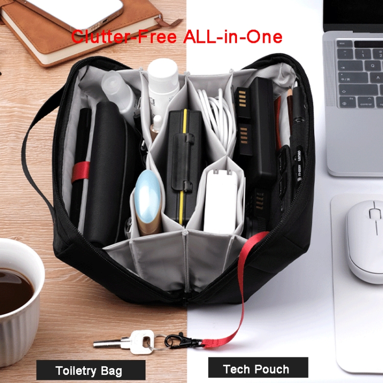Portable Digital Bag Multi-function Data Line Classification Storage Bag(Black) Portable Digital Bag Multi-function Data Line Classification Storage Bag(Black)