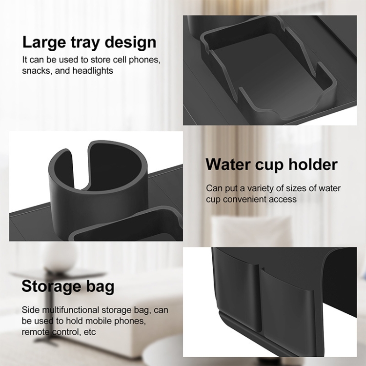 Upgrade Couch Cup Holder Tray Silicone Anti-Slip Sofa Armrest Tray(53 x 32  cm)