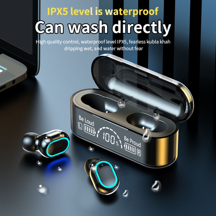 Binaural With Digital Display Charging Compartment Mini In-Ear Invisible Bluetooth Earphone(Black) Binaural With Digital Display Charging Compartment Mini In-Ear Invisible Bluetooth Earphone(Black)