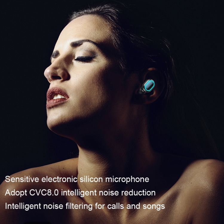 Binaural With Digital Display Charging Compartment Mini In-Ear Invisible Bluetooth Earphone(Black) Binaural With Digital Display Charging Compartment Mini In-Ear Invisible Bluetooth Earphone(Black)