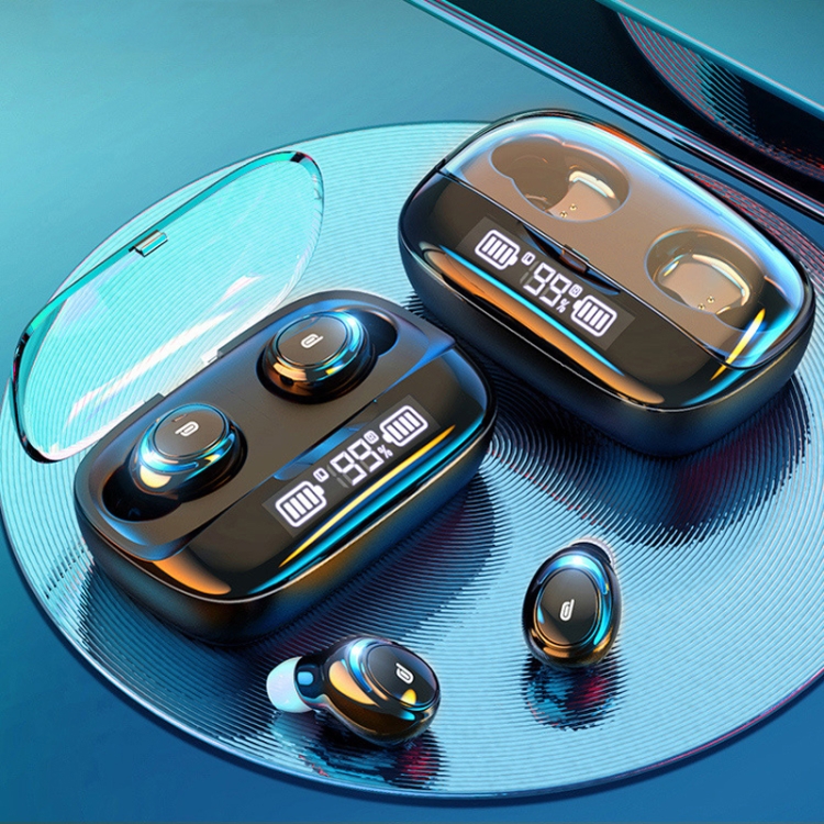 TWS 5.0 Double-Ear With Digital Display Charging Warehouse Wireless In-Ear Bluetooth Earphone(Black) TWS 5.0 Double-Ear With Digital Display Charging Warehouse Wireless In-Ear Bluetooth Earphone(Black)