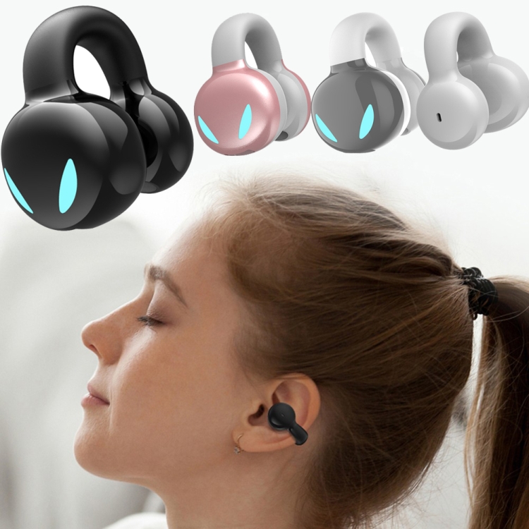Clip Ear Estéreo Sonido externo sin dañar el oído Negocios Deportes Modelo  Auriculares Bluetooth (Negro)