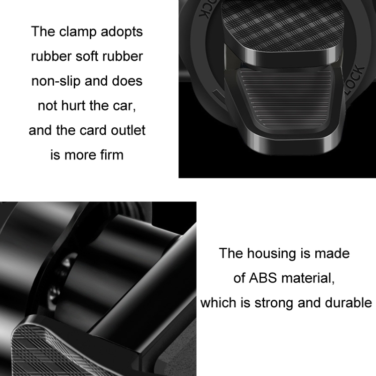 360-degree Rotating Car Air Outlet Multi-functional Mobile Phone Holder(Black) 360-degree Rotating Car Air Outlet Multi-functional Mobile Phone Holder(Black)