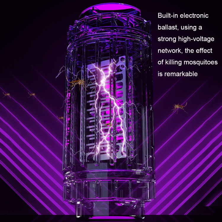 LED-UV Purple Light Wave Electric Shock Mosquito Killer Lamp Mini Plug-In Mosquito Repellent, CN Plug(Gray) - B4