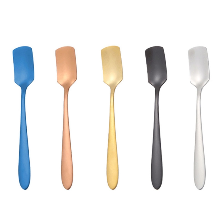 304 Stainless Steel Square Head Ice Spoon With Long Handle For