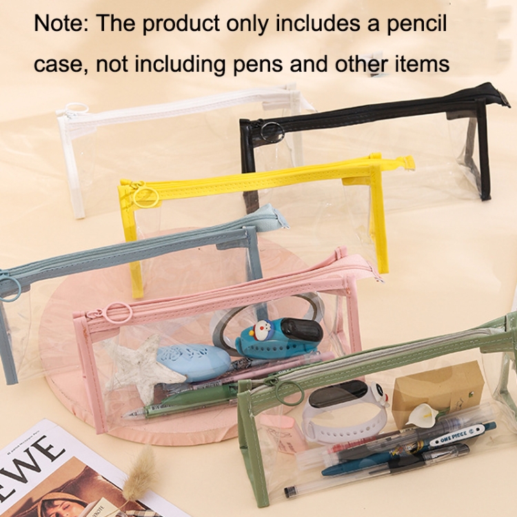 Rough Enough Clear Pencil Pouch Case Bag For Girls Boys Kids Adults School Office Stationary Pencil Organizer Art Supplies - View #4