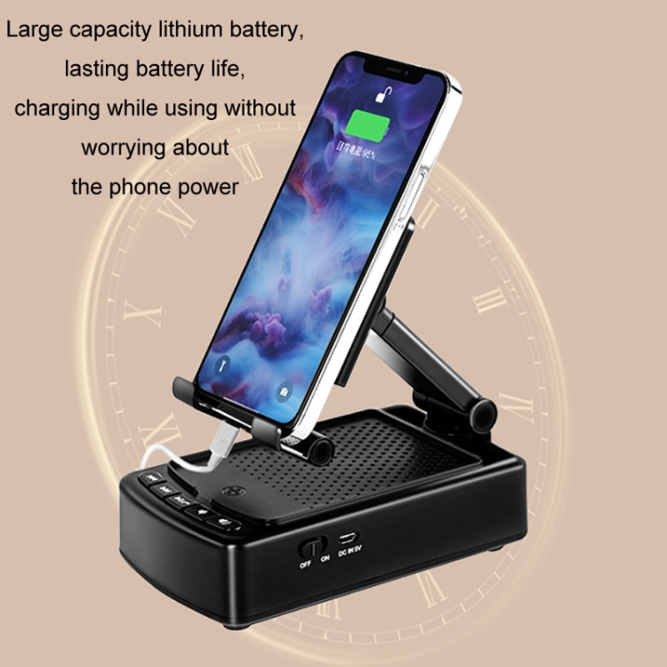 3 in 1 Multi-functional Desktop Mobile Phone Telescopic Bracket Bluetooth Audio(Black) 3 in 1 Multi-functional Desktop Mobile Phone Telescopic Bracket Bluetooth Audio(Black)