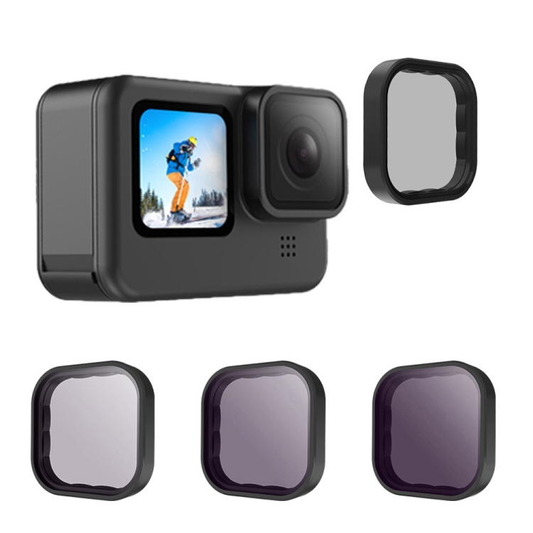 Para GoPro Hero11 Black / HERO10 Black / HERO9 Black TELESIN Lens Filter, Spec: ND8/16/32 - B1