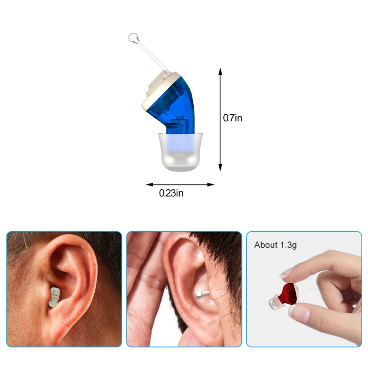 Acquista 1 paio di apparecchi acustici per il canale uditivo, amplificatore  audio con riduzione del rumore intelligente per anziani con portatile