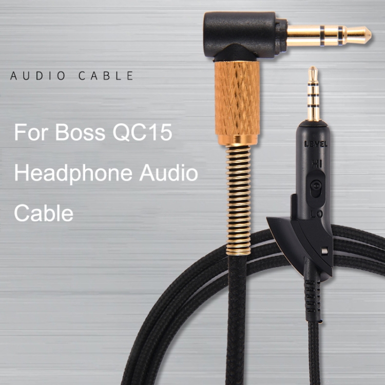 Cable de repuesto trenzado para auriculares Boss QC15 de 1,2 m - B1