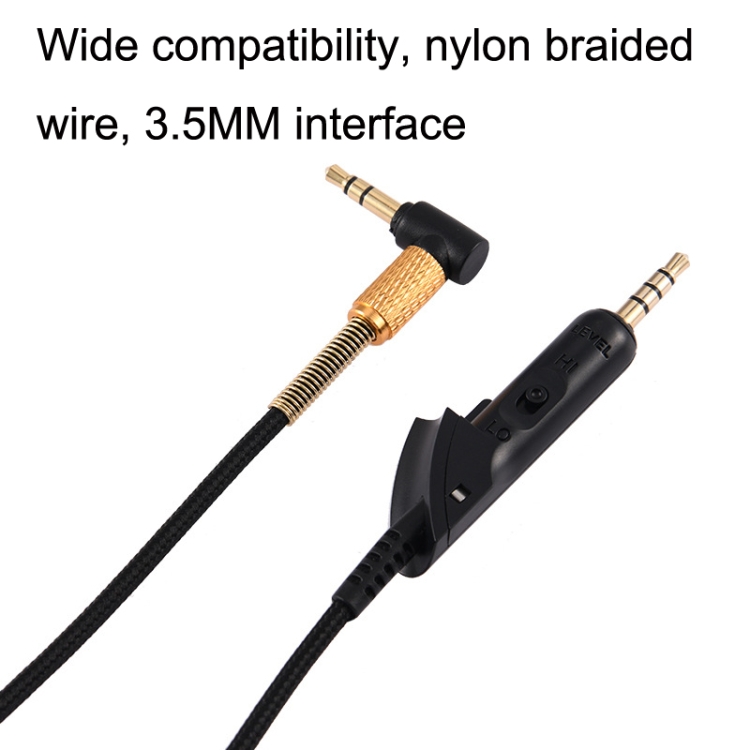 Cable de repuesto trenzado para auriculares Boss QC15 de 1,2 m - B2