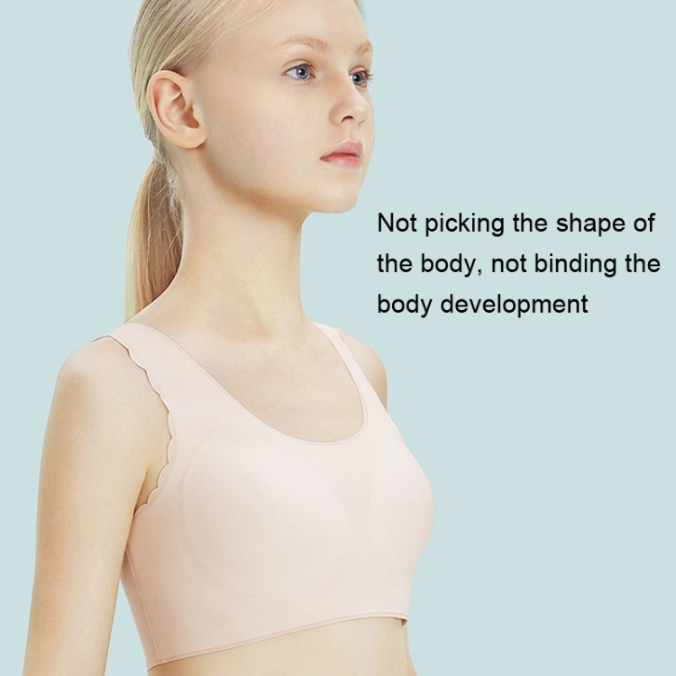 Girls Developmental Bra Big Kids Thin Vest No Trace Underwear, Size: M/75A (Teeth)